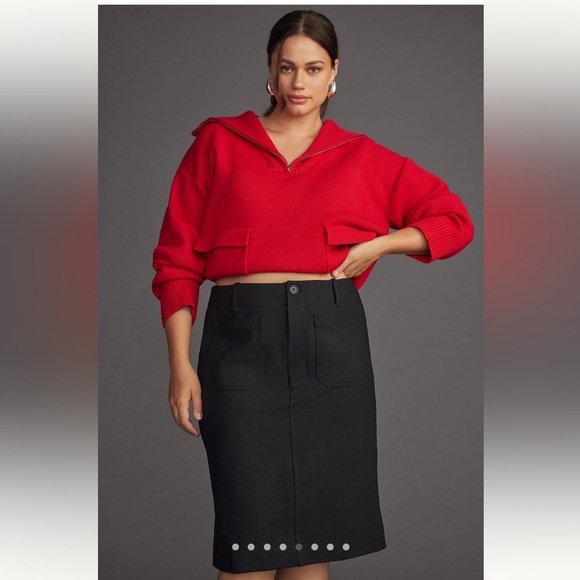 NWT Anthropologie The Colette Skirt by Maeve - Black Pencil Skirt - Size Large - Picture 5 of 14